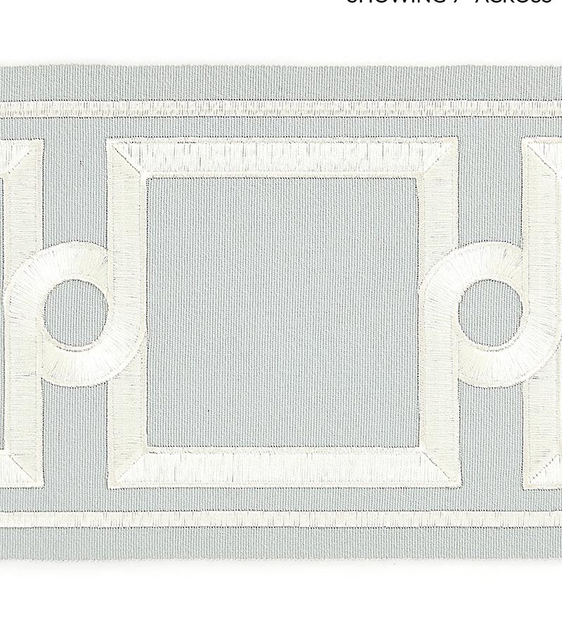 Scalamandre Square Link Embroidered Tape Rain Trim Sample SCT32870003