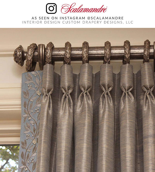 Scalamandre Laurel Embroidered Tape Bluestone Trim Sample SCT32920003