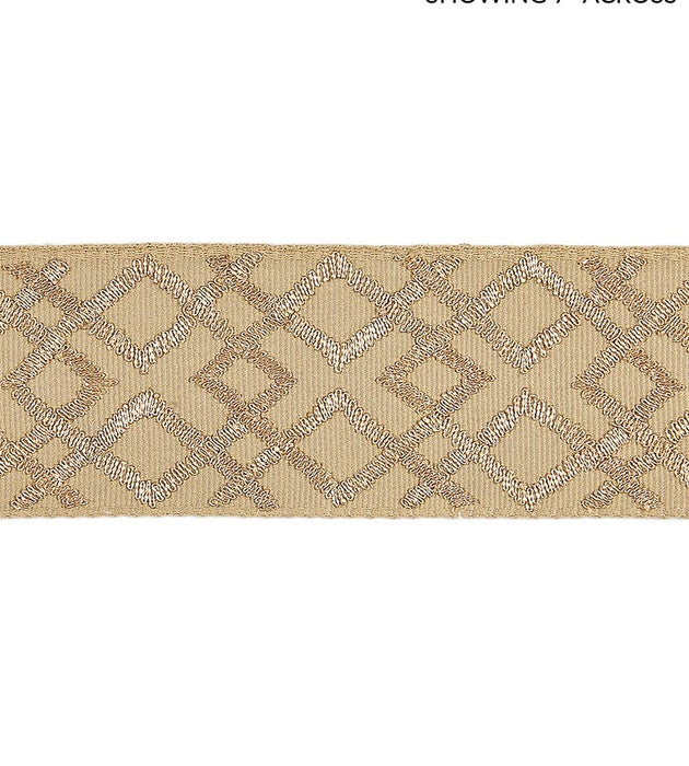 Scalamandre Lattice Tape Camel Trim Sample SCT32950003
