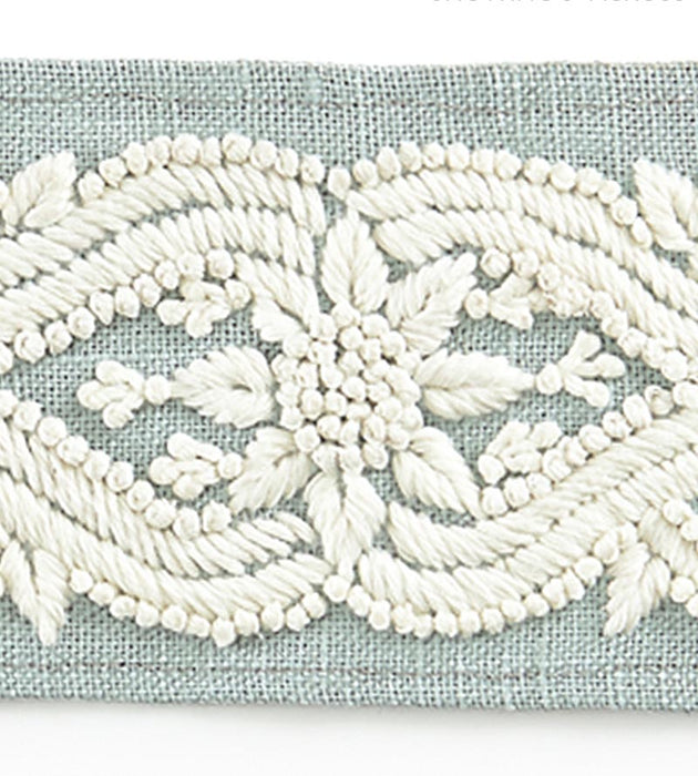 Scalamandre Linnea Embroidered Tape Skylight Trim Sample SCT32980003