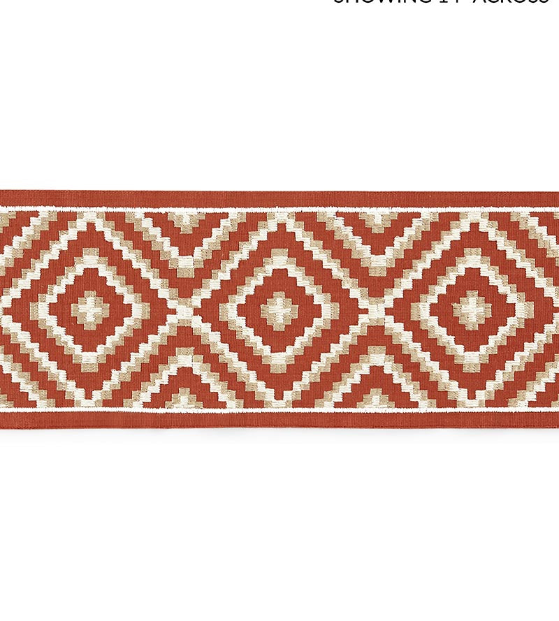 Scalamandre Medina Embroidered Tape Carnelian Trim SCT33060003