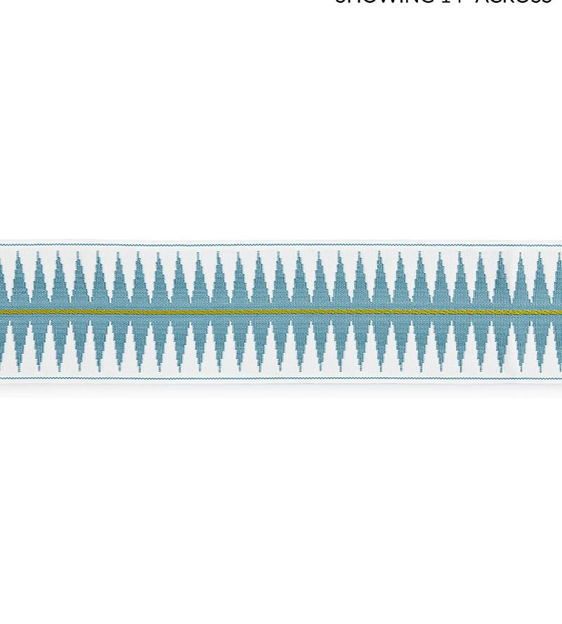 Scalamandre Soleil Tape Turquiose Trim Sample SCT33080003