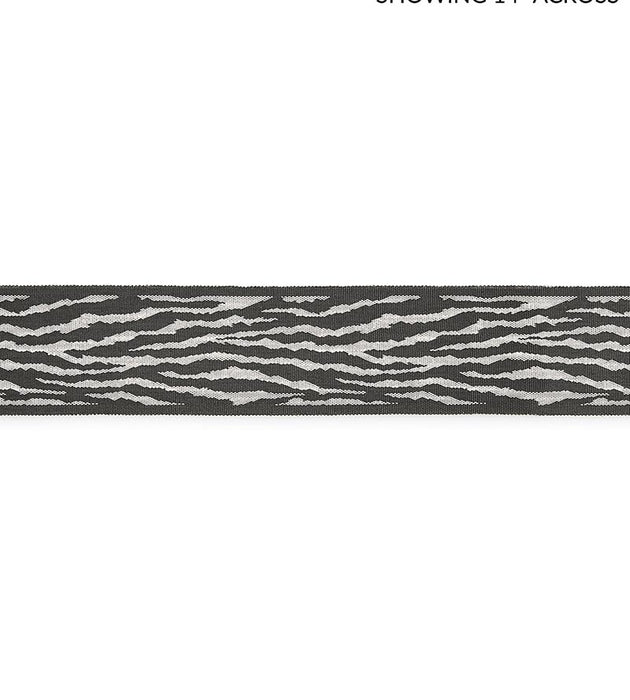 Scalamandre Tiger Tape Charcoal Trim Sample SCT33100003