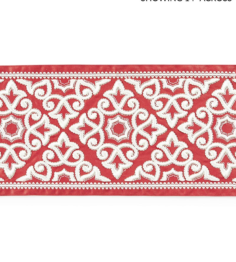 Scalamandre Ornamental Embroidered Tape Coral Trim SCT33200003