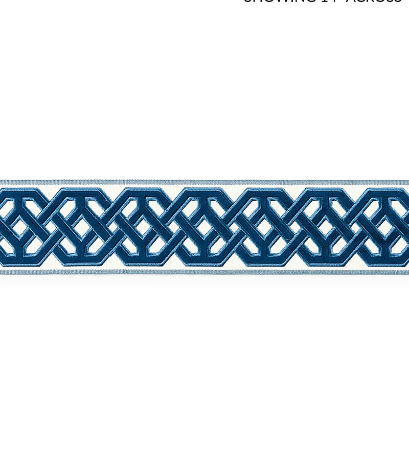 Scalamandre Beaufort Velvet Tape Porcelain Trim Sample SCT33220003