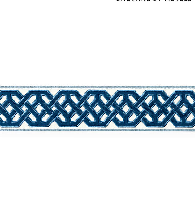 Scalamandre Beaufort Velvet Tape Porcelain Trim Sample SCT33220003