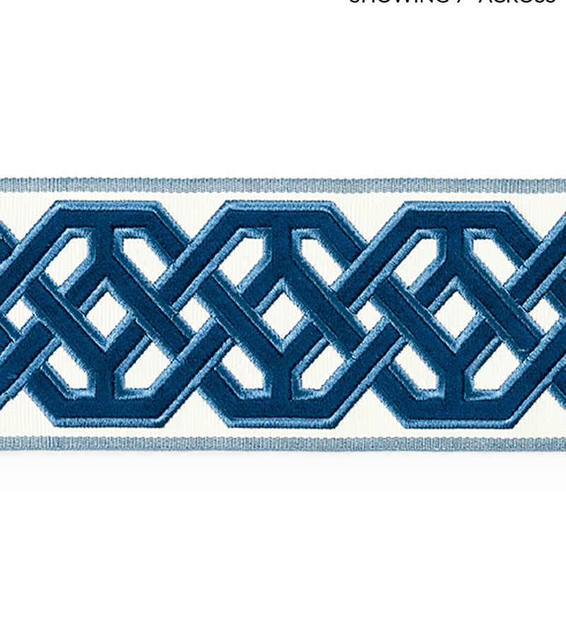 Scalamandre Beaufort Velvet Tape Porcelain Trim Sample SCT33220003