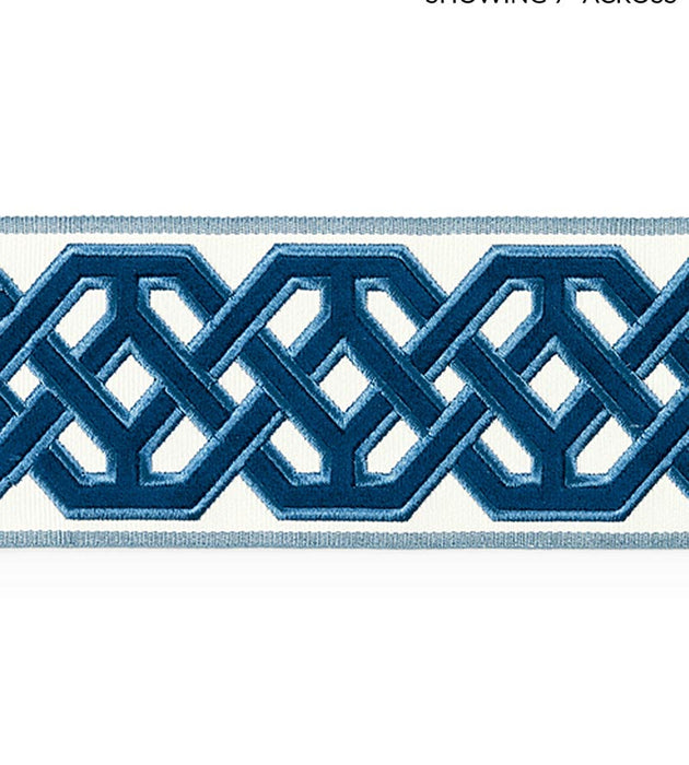 Scalamandre Beaufort Velvet Tape Porcelain Trim Sample SCT33220003