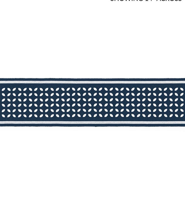 Scalamandre Cassis Laser Cut Tape Navy Trim Sample SCT33230003