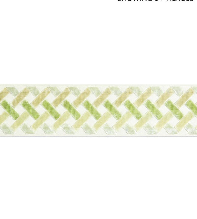 Scalamandre Parquet Velvet Tape Meadow Trim Sample SCT33260003