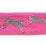 Scalamandre Leaping Cheetah Embrdry Tape Bubblegum Trim Sample SCT33310003