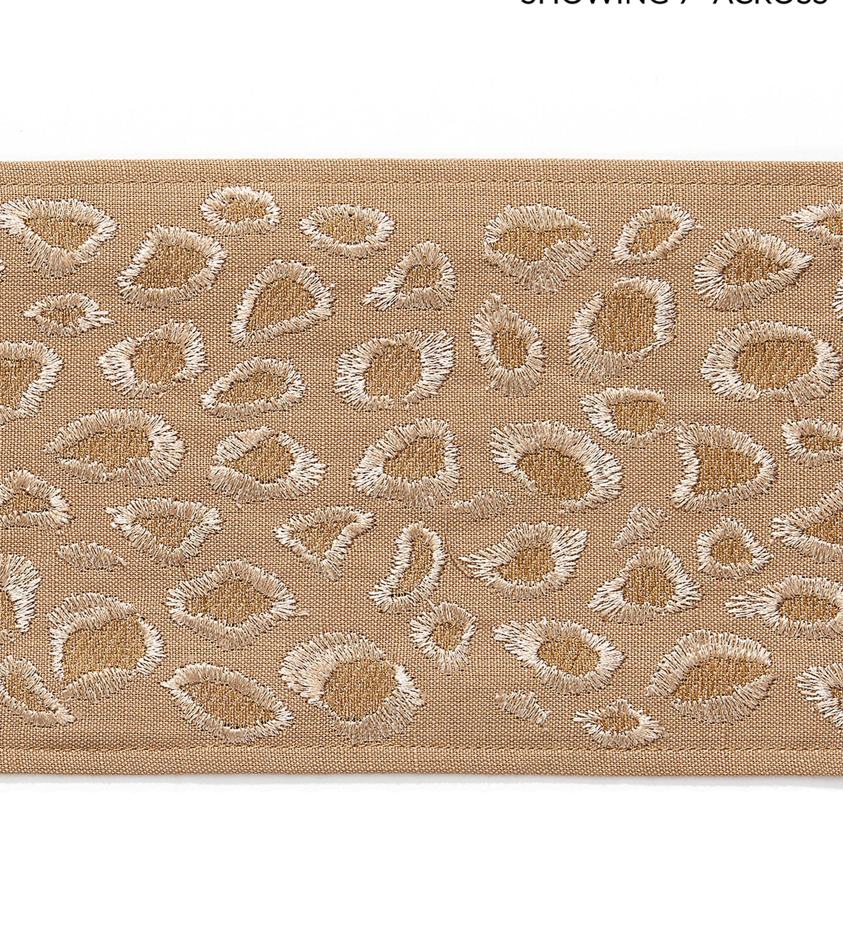 Scalamandre Catwalk Embroidered Tape Desert Trimming Sample SCT33340003