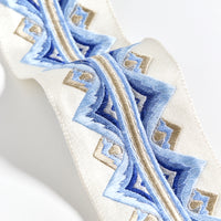 Scalamandre Flamme Embroidered Tape Porcelain Trim SCT33350003