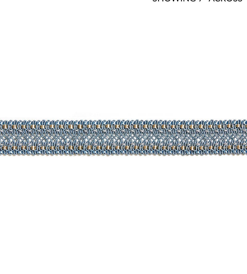Scalamandre Selena Gimp Braid Bluestone Trim Sample SCV12400003
