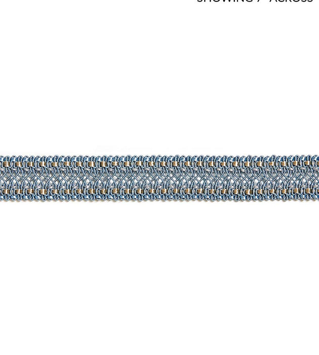 Scalamandre Selena Gimp Braid Bluestone Trim Sample SCV12400003