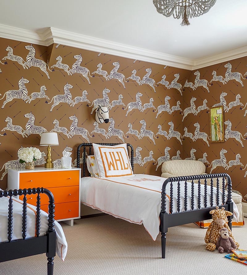 Scalamandre Zebras Safari Brown Wallpaper SCWP81388M0003