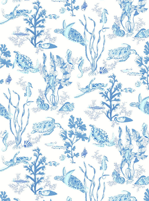 Scalamandre Garparilla | Vinyl Ii Marine Wallpaper Sample SCWP88209VD0003
