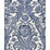 Scalamandre Luciana Damask Print Denim Wallpaper Sample SCWP883540003