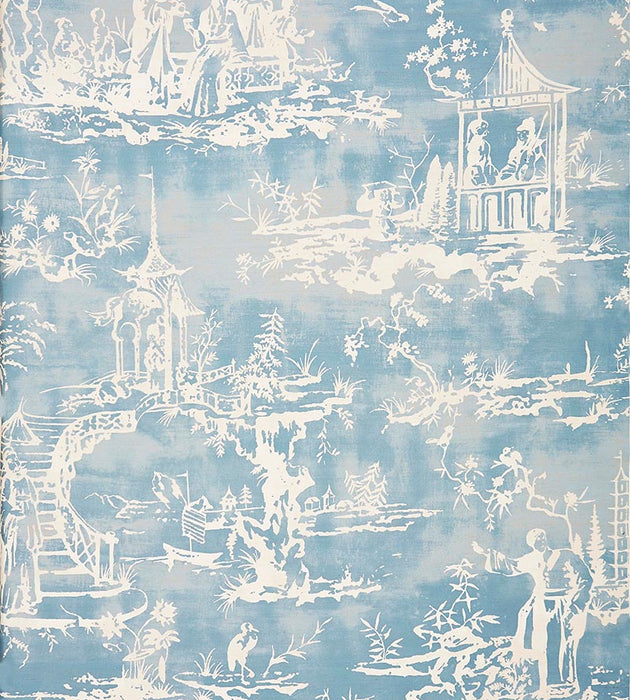 Scalamandre Summer Palace Sky Wallpaper SCWP883570003