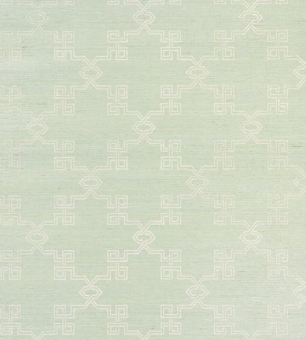 Scalamandre Suzhou Lattice Sisal Mineral Wallpaper Sample SCWP883740003