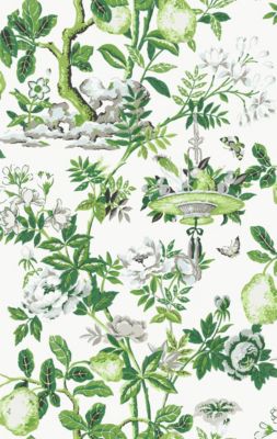 Scalamandre Shantung Garden | Removable Verdance Wallpaper SCWP88377PS0003
