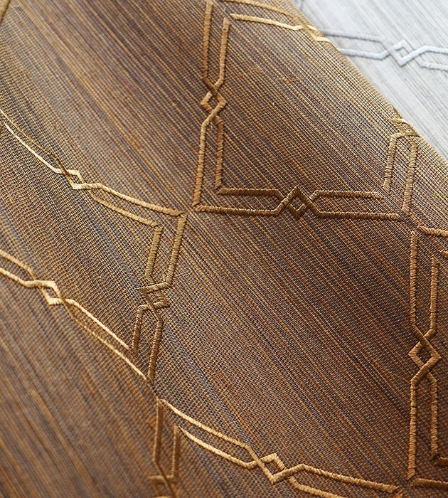 Scalamandre Monroe Embroidered Grasscloth Papyrus Wallpaper SCWP883830002