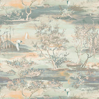 Scalamandre Sagimai Aqua Wallpaper SCWP884510003