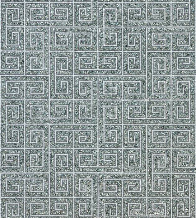 Scalamandre Fret Mosaic Grasscloth Mineral Wallcovering Sample SCWP885570003