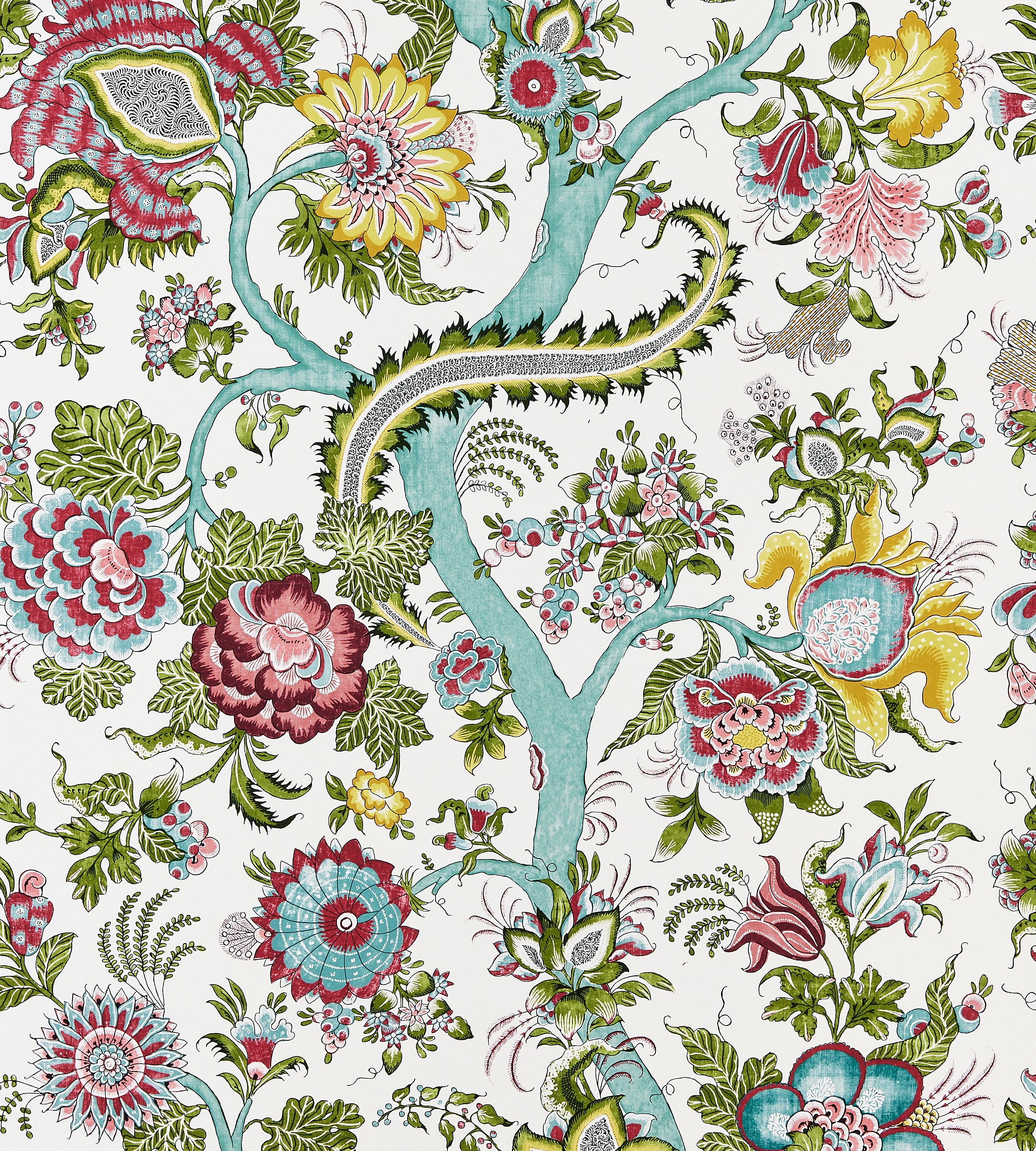 Scalamandre Metropolitan Palampore Flower Garden Wallcovering Sample SCWP885610003