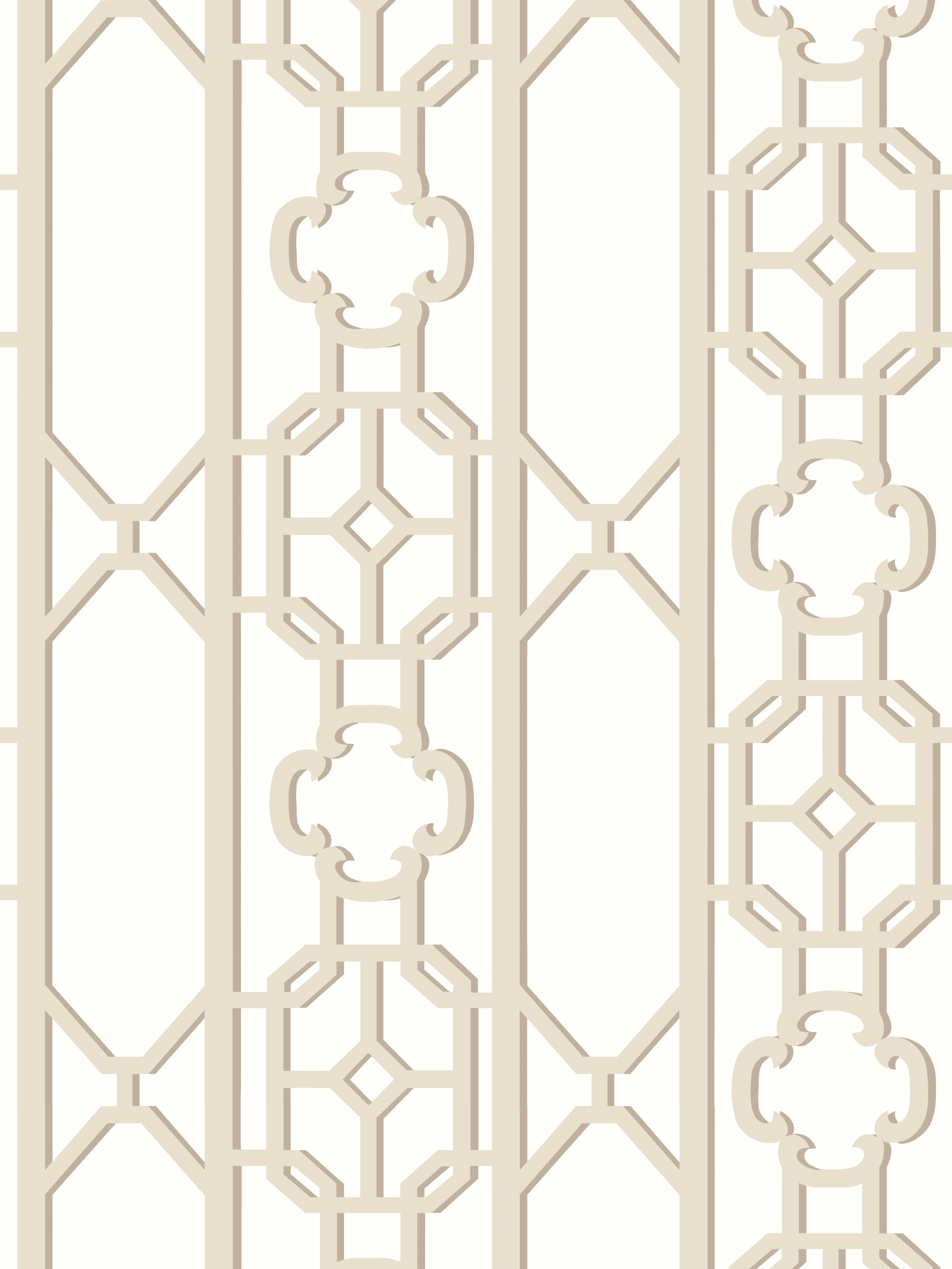 Scalamandre Joanna Fret Toffee Wallpaper SCWP88582D0003