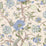 Scalamandre Pondicherry Blue Green On Cream Fern Wallpaper SCWP885850003