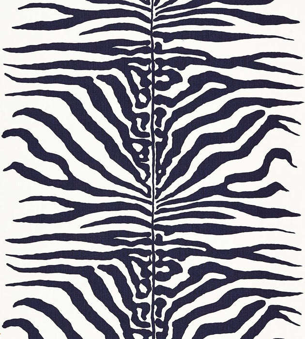 Scalamandre Zebra Navy Fabric Sample SC16366M0004