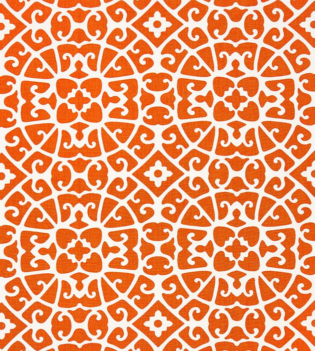 Scalamandre Anshun Lattice Persimmon Fabric Sample SC165590004