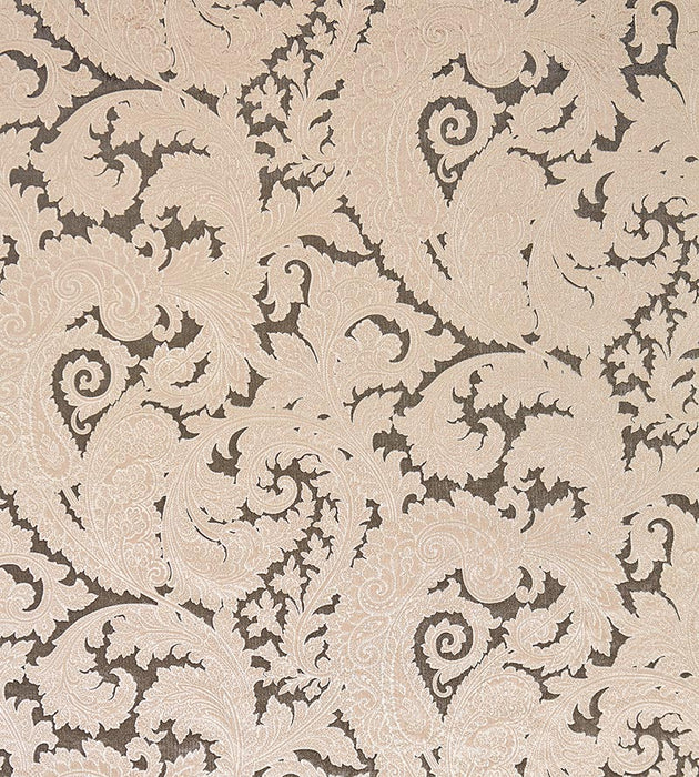 Scalamandre Palermo Velvet Paisley Pewter Fabric Sample SC165650004