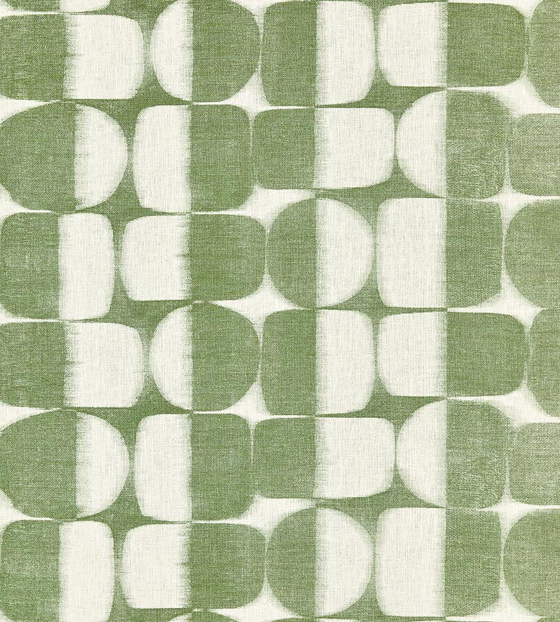 Scalamandre Rift Linen Print Basil Fabric Sample SC166360004
