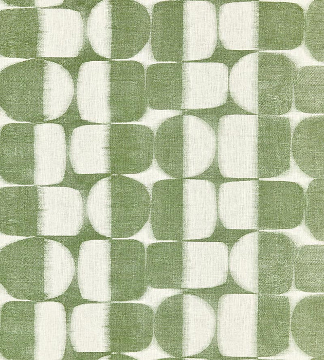 Scalamandre Rift Linen Print Basil Fabric Sample SC166360004
