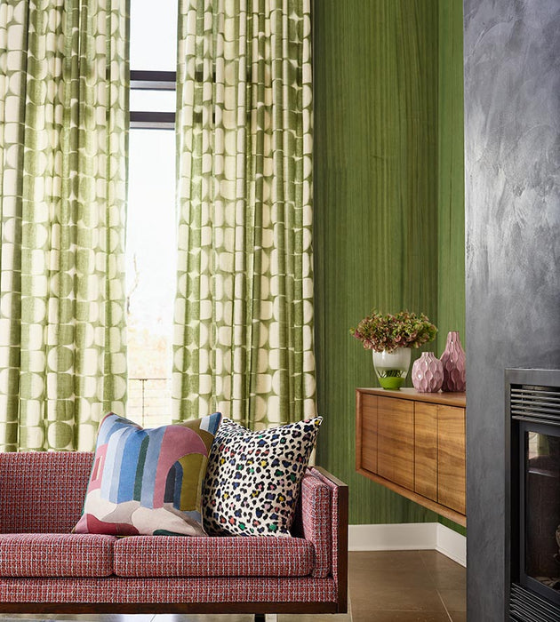 Scalamandre Rift Linen Print Basil Fabric Sample SC166360004