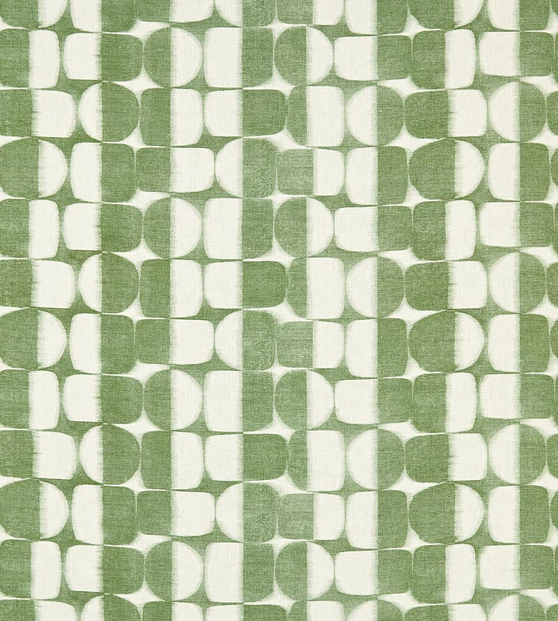 Scalamandre Rift Linen Print Basil Fabric Sample SC166360004