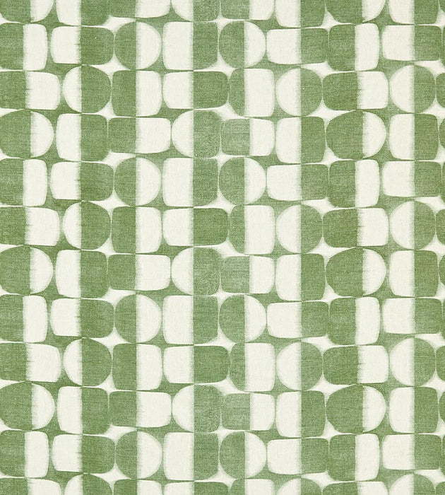 Scalamandre Rift Linen Print Basil Fabric Sample SC166360004