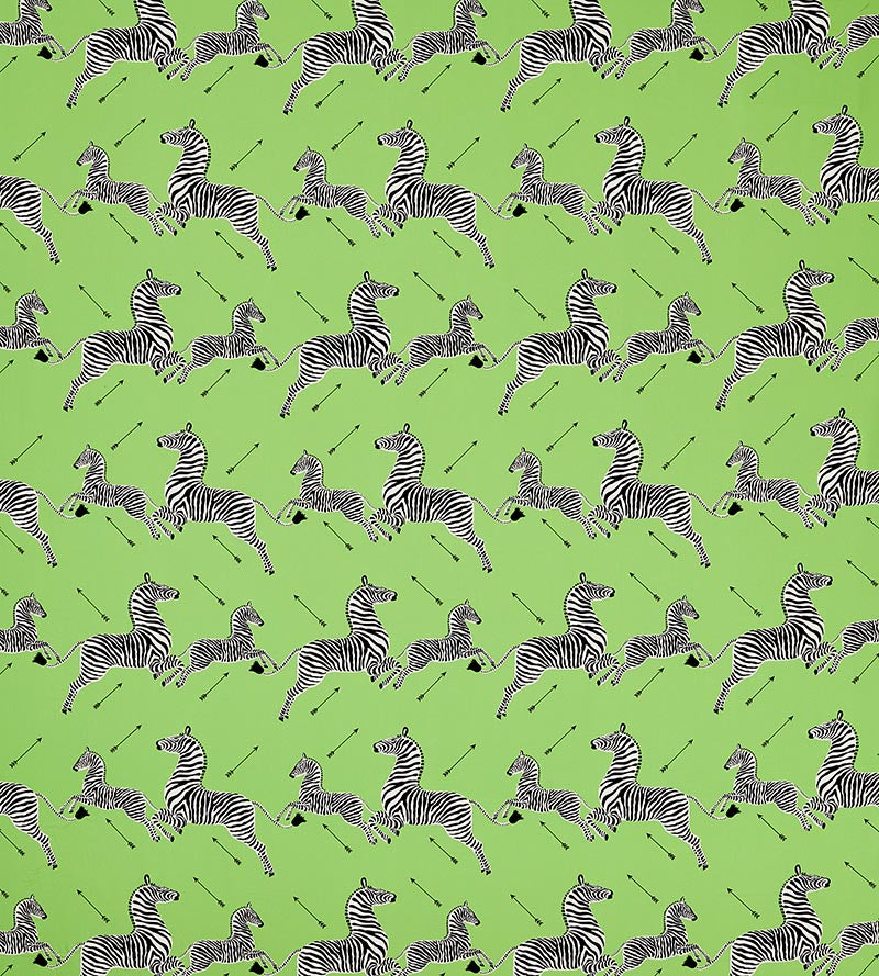 Scalamandre Zebras Petite Lime Fabric Sample SC166410004