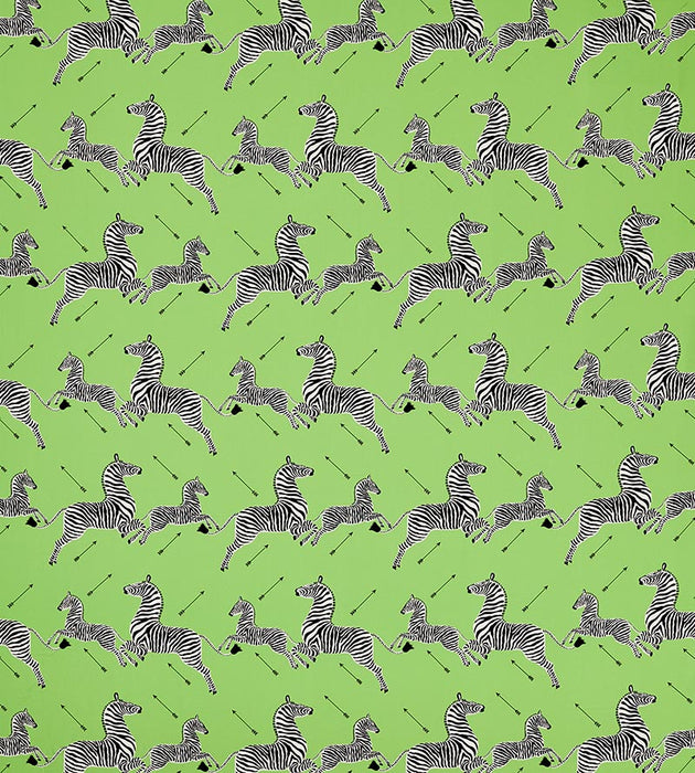 Scalamandre Zebras Petite Lime Fabric Sample SC166410004