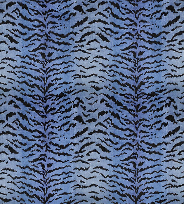 Scalamandre Tigre Blues & Black Fabric SC26167MMA0004
