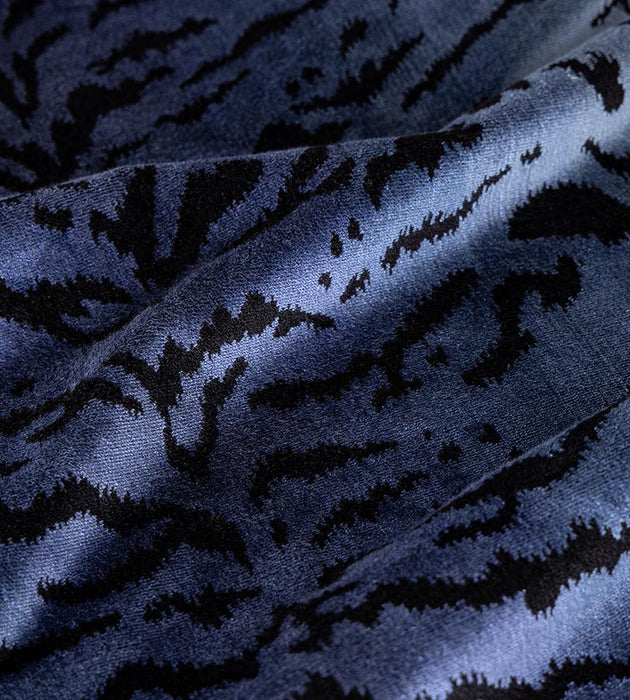 Scalamandre Tigre Blues & Black Fabric SC26167MMA0004