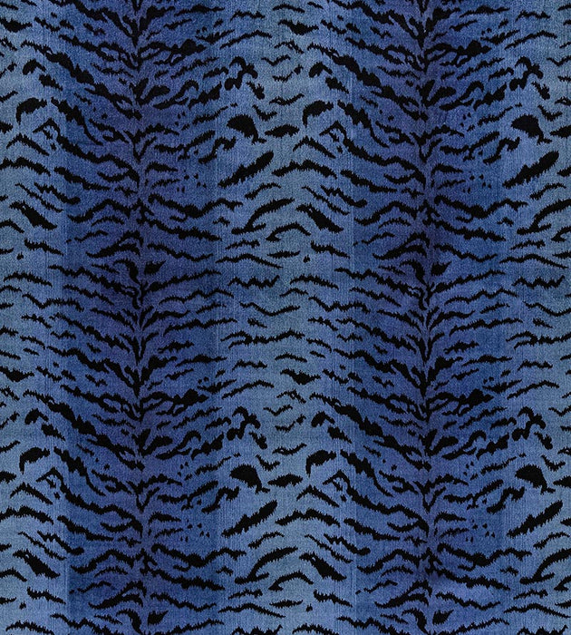 Scalamandre Tigre Blues & Black Fabric SC26167MMA0004