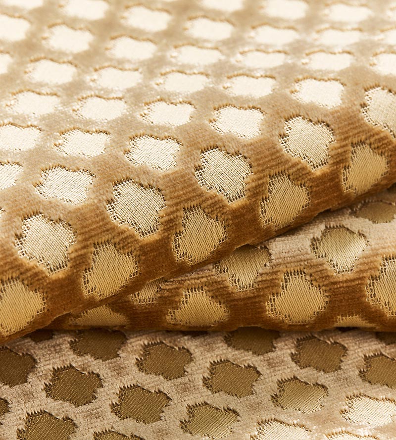 Scalamandre Pomfret Coffee On Beige Fabric Sample SC266920004