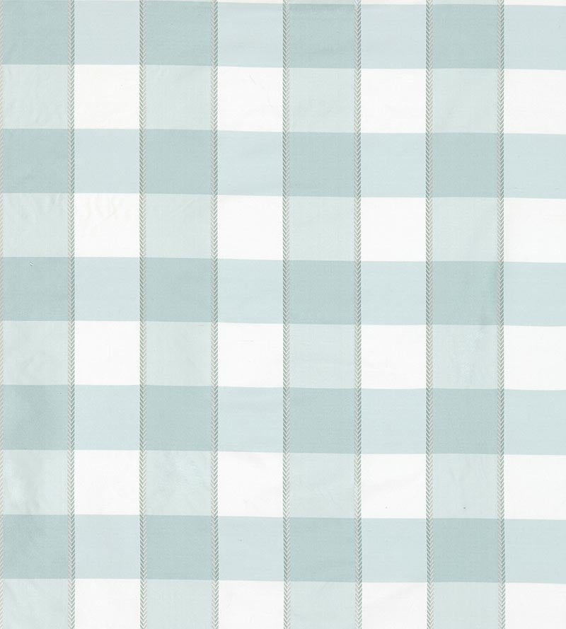 Scalamandre Chelsea Check Aquamarine Fabric Sample SC270240004