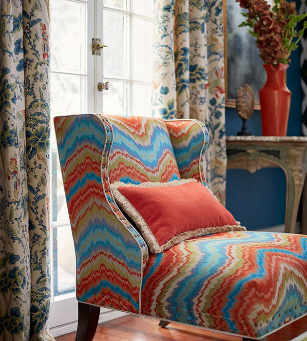 Scalamandre Bergamo Embroidery Spice Market Fabric Sample SC270960004