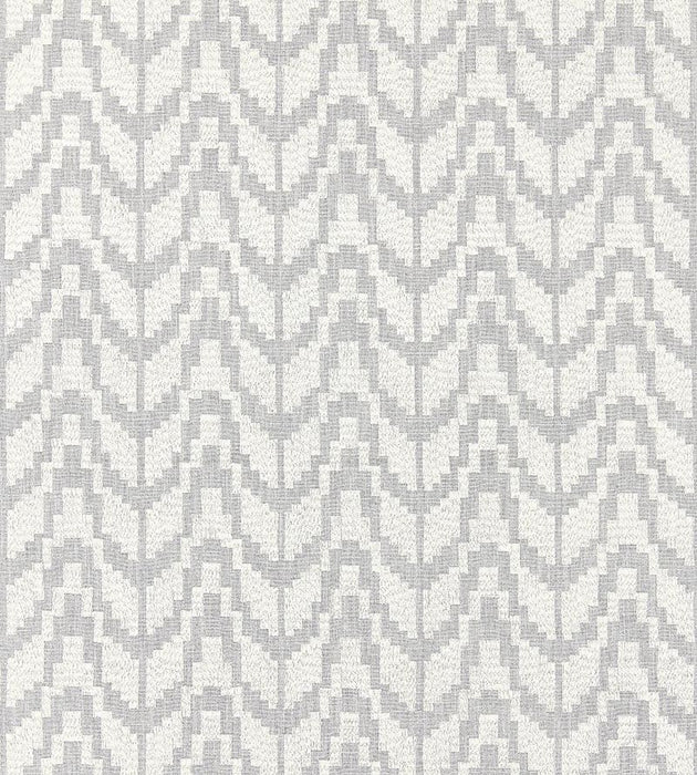 Scalamandre Chevron Embroidery Pearl Fabric Sample SC271030004
