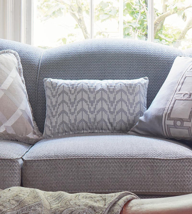 Scalamandre Chevron Embroidery Pearl Fabric Sample SC271030004