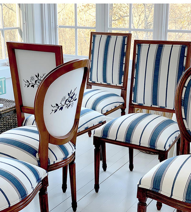 Scalamandre Sconset Stripe Indigo Fabric SC271100004
